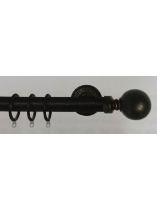 Curtain Rod Black 29mm (complete set) - Select Size