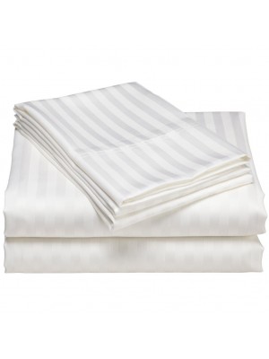 Bed Sheets Set 100% Egyptian Cotton Satin- Dobby - Select Size