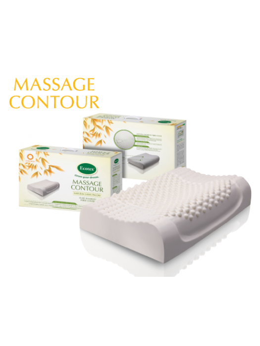 Latex Pillow - Massage Contour Classic - 40cm X 65cm X 12cm