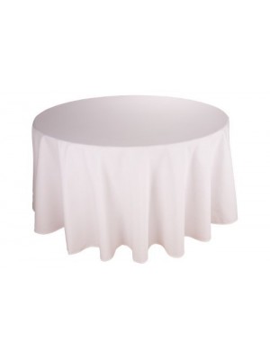 White Cotton Table Cloth - Round 330cm - Special size for big round tables