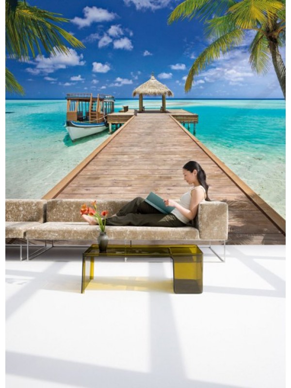 Wallpaper - Beach Resort - Size: 368 X 254 cm